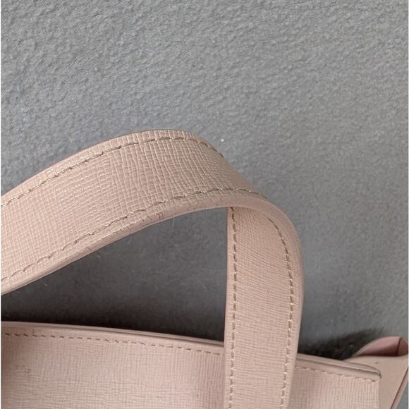 Mansur Gavriel Grained Calfskin Leather Bucket Mini Backpack Rosa - Picture 8 of 13